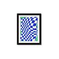 Picture of Blue Checkered Symphony _GroupedProduct_Rectangle_Portrait_Framed_Matted_
