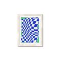 Picture of Blue Checkered Symphony _GroupedProduct_Rectangle_Portrait_Framed_Matted_