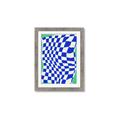 Picture of Blue Checkered Symphony _GroupedProduct_Rectangle_Portrait_Framed_Matted_