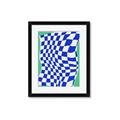 Picture of Blue Checkered Symphony _GroupedProduct_Rectangle_Portrait_Framed_Matted_