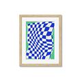 Picture of Blue Checkered Symphony _GroupedProduct_Rectangle_Portrait_Framed_Matted_
