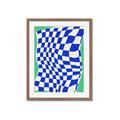 Picture of Blue Checkered Symphony _GroupedProduct_Rectangle_Portrait_Framed_Matted_