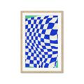 Picture of Blue Checkered Symphony _GroupedProduct_Rectangle_Portrait_Framed_Matted_