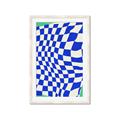 Picture of Blue Checkered Symphony _GroupedProduct_Rectangle_Portrait_Framed_Matted_