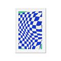 Picture of Blue Checkered Symphony _GroupedProduct_Rectangle_Portrait_Framed_Matted_