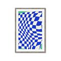 Picture of Blue Checkered Symphony _GroupedProduct_Rectangle_Portrait_Framed_Matted_
