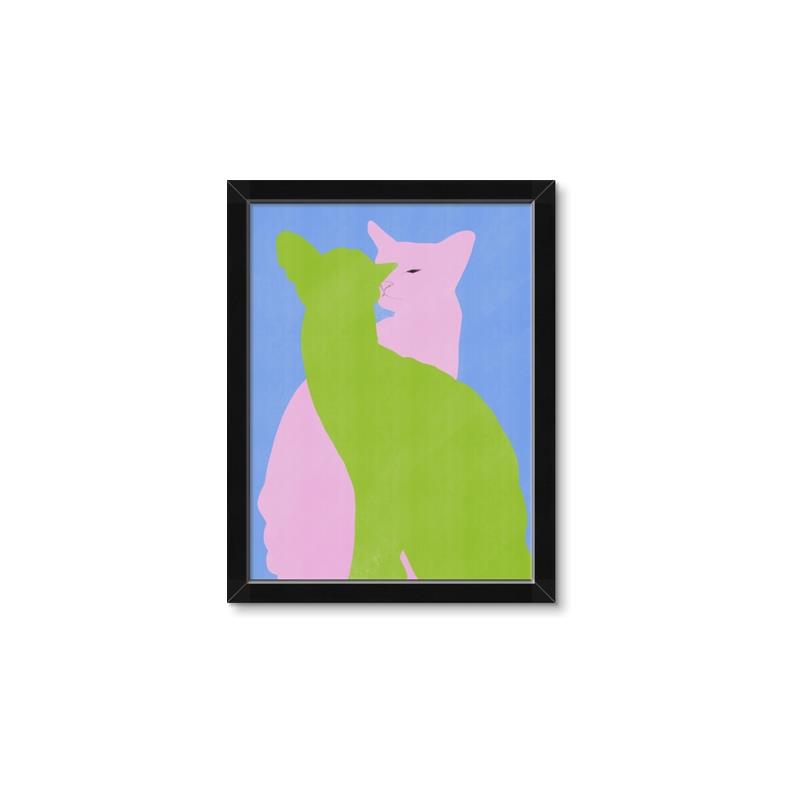 Picture of Optical Cat Duo _GroupedProduct_Rectangle_Portrait_Framed_Matted_