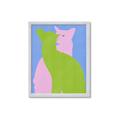 Picture of Optical Cat Duo _GroupedProduct_Rectangle_Portrait_Framed_Matted_