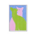 Picture of Optical Cat Duo _GroupedProduct_Rectangle_Portrait_Framed_Matted_