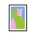 Picture of Optical Cat Duo _GroupedProduct_Rectangle_Portrait_Framed_Matted_