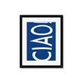 Picture of Ciao in Blue _GroupedProduct_Rectangle_Portrait_Framed_Matted_