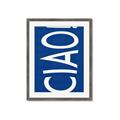 Picture of Ciao in Blue _GroupedProduct_Rectangle_Portrait_Framed_Matted_