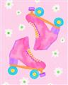 Picture of Pink Roller Skates _GroupedProduct_Rectangle_Portrait_Unframed_Print_Only_