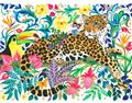 Picture of Vibrant Fusion Jaguar _GroupedProduct_Rectangle_Landscape_Unframed_Print_Only_