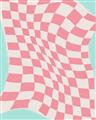 Picture of Pink Checkered Symphony _GroupedProduct_Rectangle_Portrait_Unframed_Print_Only_
