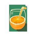Picture of Orange Juice Poition _GroupedProduct_Rectangle_Portrait_Unframed_Print_Only_