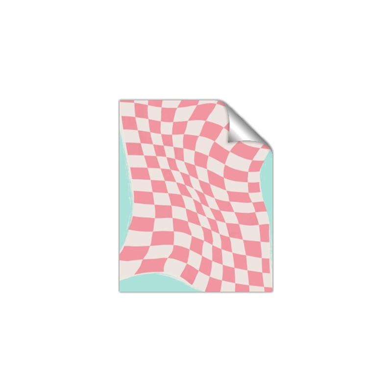Picture of Pink Checkered Symphony _GroupedProduct_Rectangle_Portrait_Unframed_Print_Only_