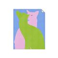 Picture of Optical Cat Duo _GroupedProduct_Rectangle_Portrait_Unframed_Print_Only_