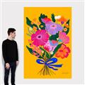 Picture of Red Chromatic Flowers _GroupedProduct_Rectangle_Portrait_Canvas_