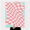 Picture of Pink Checkered Symphony _GroupedProduct_Rectangle_Portrait_Canvas_