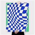 Picture of Blue Checkered Symphony _GroupedProduct_Rectangle_Portrait_Canvas_
