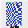 Picture of Blue Checkered Symphony _GroupedProduct_Rectangle_Portrait_Canvas_