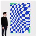 Picture of Blue Checkered Symphony _GroupedProduct_Rectangle_Portrait_Canvas_