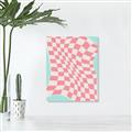 Picture of Pink Checkered Symphony _GroupedProduct_Rectangle_Portrait_Canvas_
