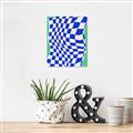 Picture of Blue Checkered Symphony _GroupedProduct_Rectangle_Portrait_Canvas_
