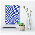 Picture of Blue Checkered Symphony _GroupedProduct_Rectangle_Portrait_Canvas_