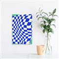 Picture of Blue Checkered Symphony _GroupedProduct_Rectangle_Portrait_Canvas_