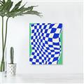 Picture of Blue Checkered Symphony _GroupedProduct_Rectangle_Portrait_Canvas_