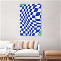 Picture of Blue Checkered Symphony _GroupedProduct_Rectangle_Portrait_Canvas_