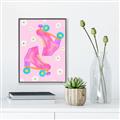 Picture of Pink Roller Skates _GroupedProduct_Rectangle_Portrait_Canvas_Framed_