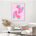 Picture of Pink Roller Skates _GroupedProduct_Rectangle_Portrait_Canvas_Framed_