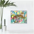 Picture of Vibrant Fusion Jaguar _GroupedProduct_Rectangle_Landscape_Canvas_Framed_