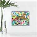 Picture of Vibrant Fusion Jaguar _GroupedProduct_Rectangle_Landscape_Canvas_Framed_