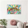 Picture of Vibrant Fusion Jaguar _GroupedProduct_Rectangle_Landscape_Canvas_Framed_