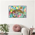 Picture of Vibrant Fusion Jaguar _GroupedProduct_Rectangle_Landscape_Canvas_Framed_