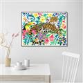 Picture of Vibrant Fusion Jaguar _GroupedProduct_Rectangle_Landscape_Canvas_Framed_