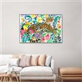 Picture of Vibrant Fusion Jaguar _GroupedProduct_Rectangle_Landscape_Canvas_Framed_