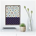 Picture of Blue Patterned Floral Perfection  _GroupedProduct_Rectangle_Portrait_Canvas_Framed_