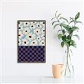 Picture of Blue Patterned Floral Perfection  _GroupedProduct_Rectangle_Portrait_Canvas_Framed_