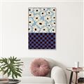 Picture of Blue Patterned Floral Perfection  _GroupedProduct_Rectangle_Portrait_Canvas_Framed_