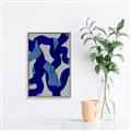 Picture of Constellation of Blue Strokes _GroupedProduct_Rectangle_Portrait_Canvas_Framed_