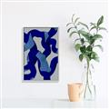 Picture of Constellation of Blue Strokes _GroupedProduct_Rectangle_Portrait_Canvas_Framed_