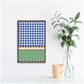 Picture of Psychedelic Checkered Aura _GroupedProduct_Rectangle_Portrait_Canvas_Framed_