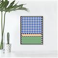 Picture of Psychedelic Checkered Aura _GroupedProduct_Rectangle_Portrait_Canvas_Framed_