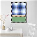 Picture of Psychedelic Checkered Aura _GroupedProduct_Rectangle_Portrait_Canvas_Framed_
