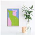 Picture of Optical Cat Duo _GroupedProduct_Rectangle_Portrait_Canvas_Framed_